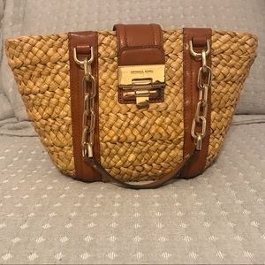 Michael Kors medium straw tote
